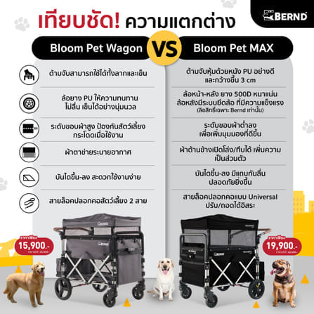 รถเข็นสัตว์เลี้ยง BERND BLOOM PET MAX สีเทา_10
